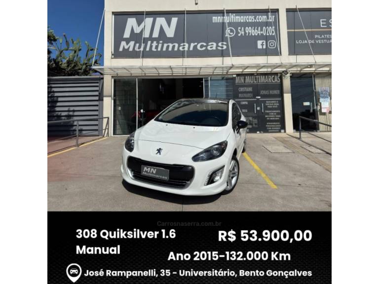 PEUGEOT - 308 - 2014/2015 - Branca - R$ 53.900,00