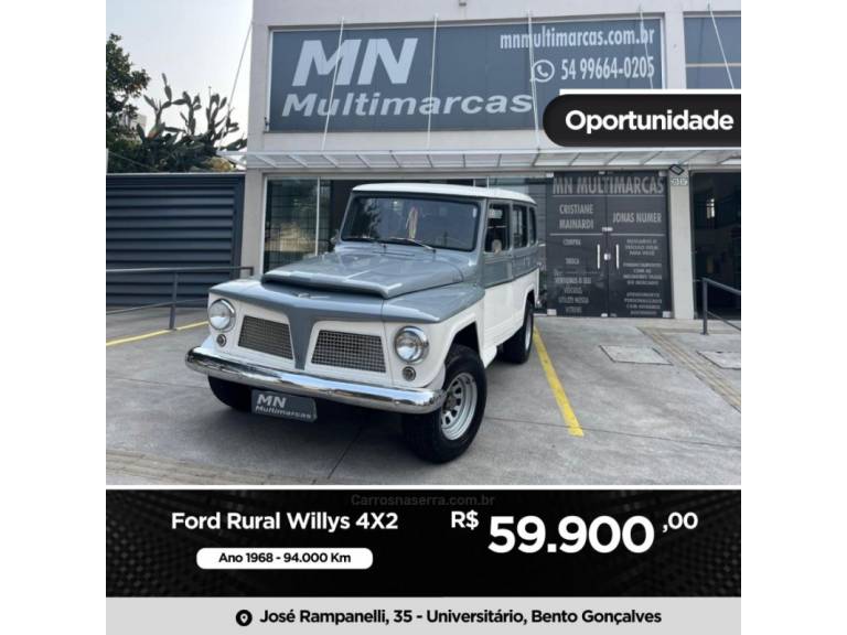 FORD - RURAL WILLYS - 1968/1968 - Branca - R$ 59.900,00