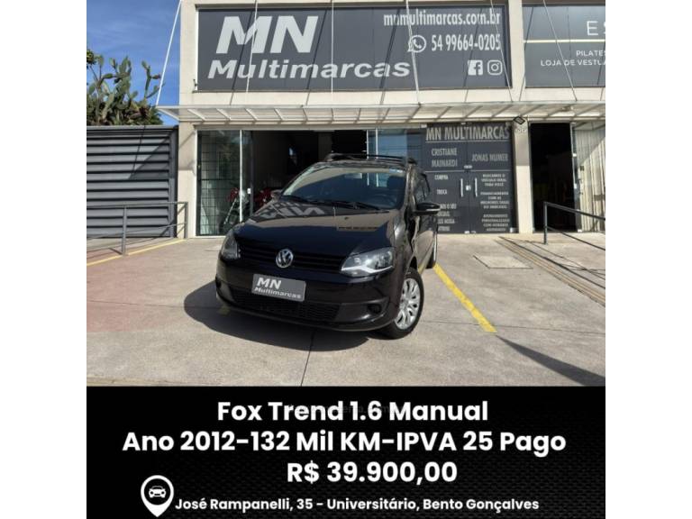 VOLKSWAGEN - FOX - 2012/2012 - Preta - R$ 39.900,00