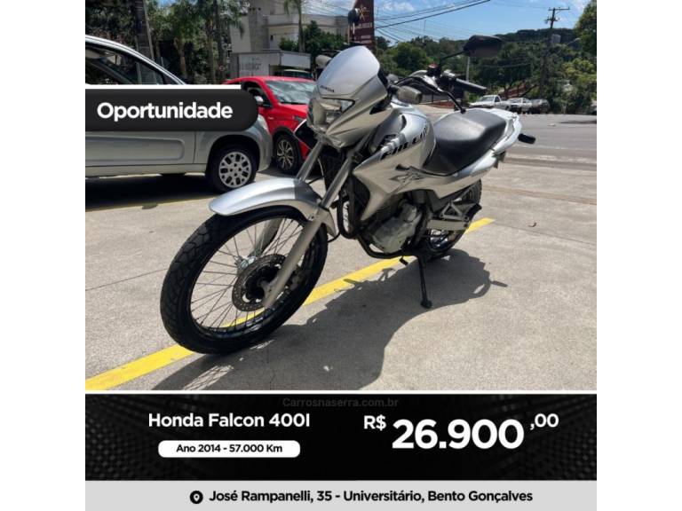 HONDA - NX 400I FALCON - 2014/2014 - Prata - R$ 26.900,00
