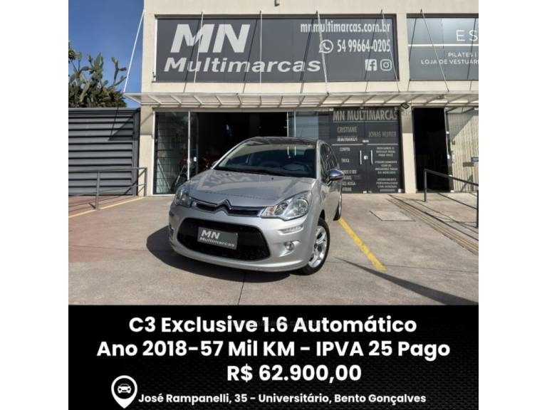 CITROËN - C3 - 2017/2018 - Prata - R$ 62.900,00